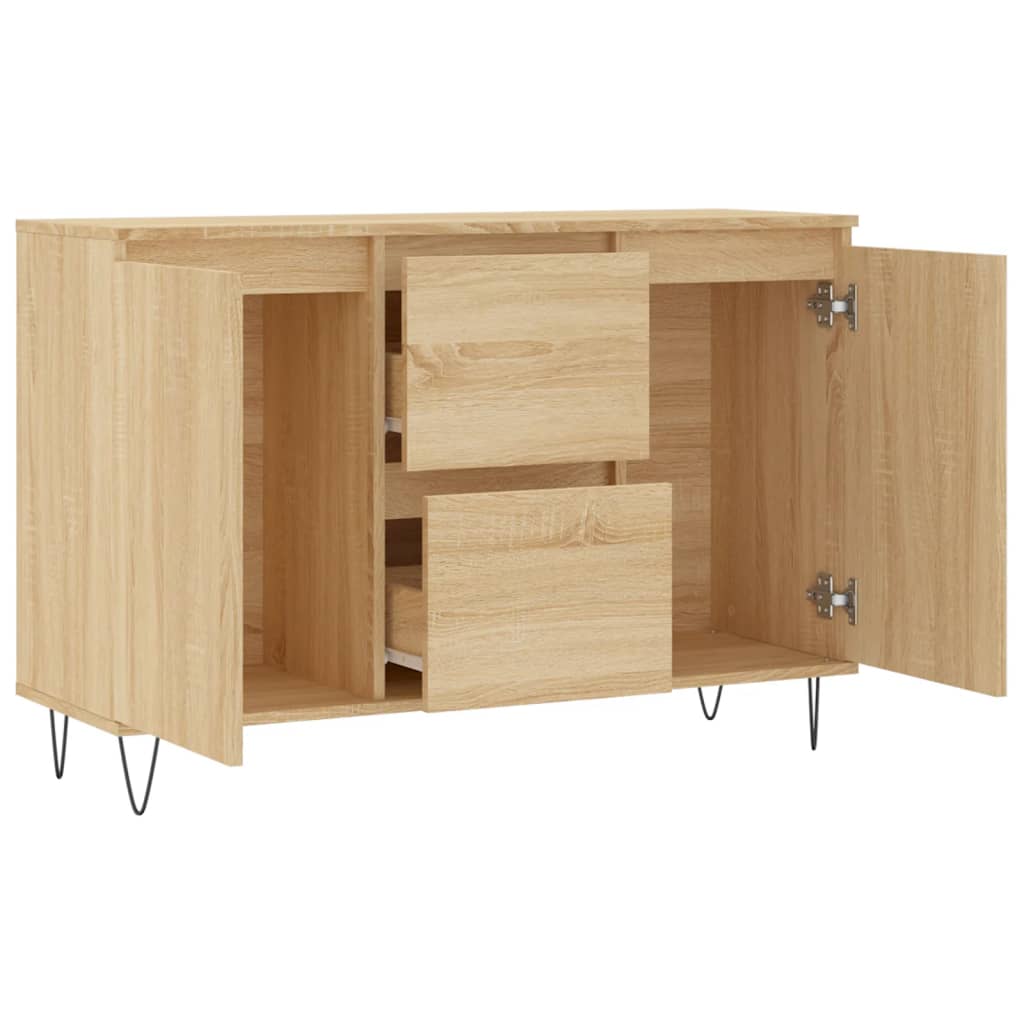 Dressoir 04X35X70 Cm Bewerkt Hout Kleurig Sonoma eiken