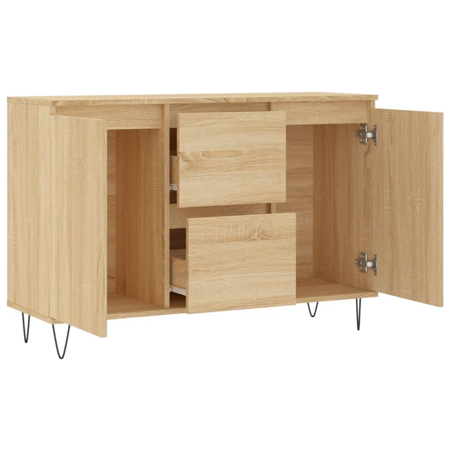 Dressoir 04X35X70 Cm Bewerkt Hout Kleurig Sonoma eiken