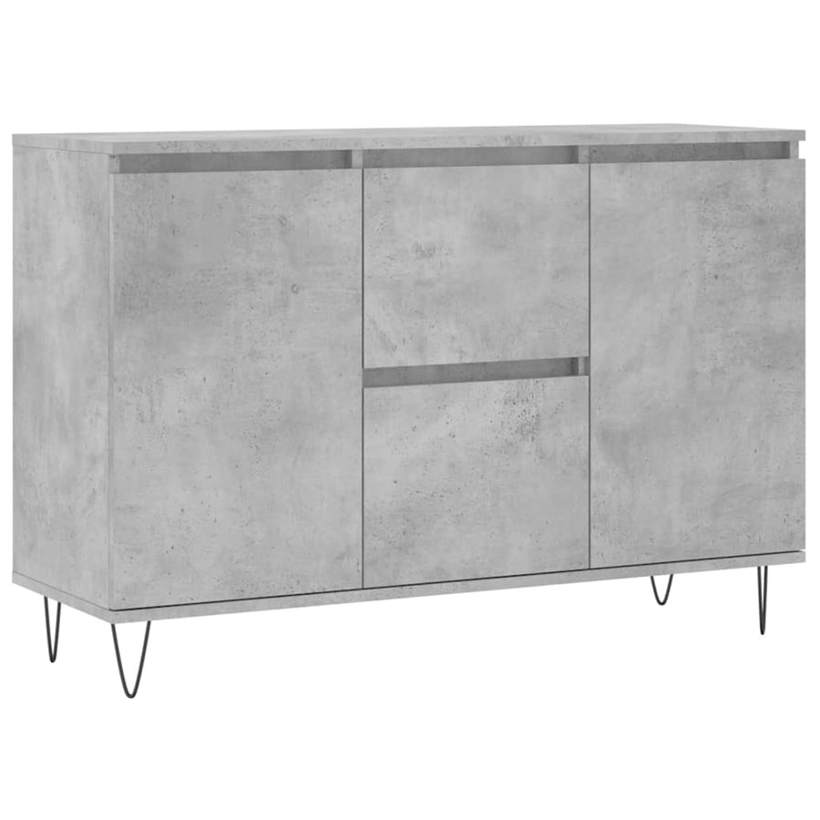 Dressoir 04X35X70 Cm Bewerkt Hout Betongrijs