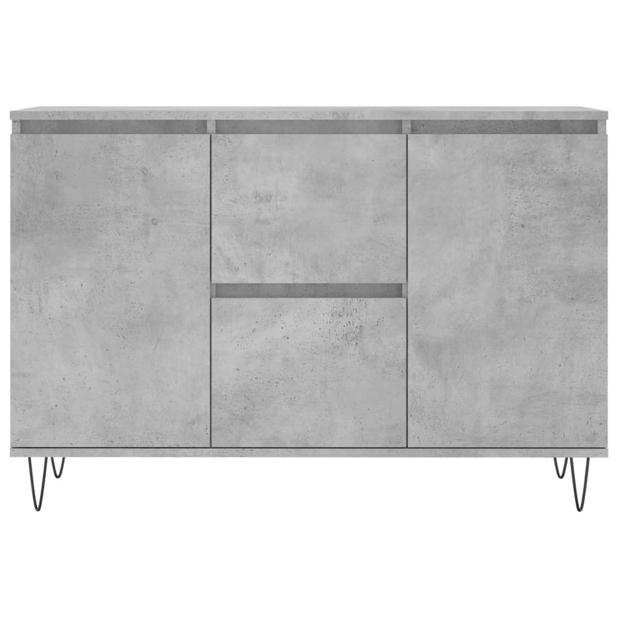 Dressoir 04X35X70 Cm Bewerkt Hout Betongrijs