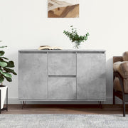 Sideboard 101.5x35x70 cm treated wood concrete grey