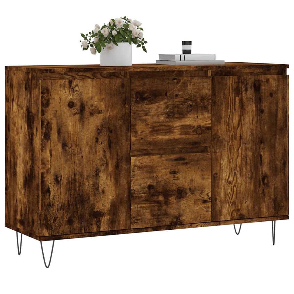 Dressoir 04X35X70 Cm Bewerkt Hout Kleurig Gerookt eiken