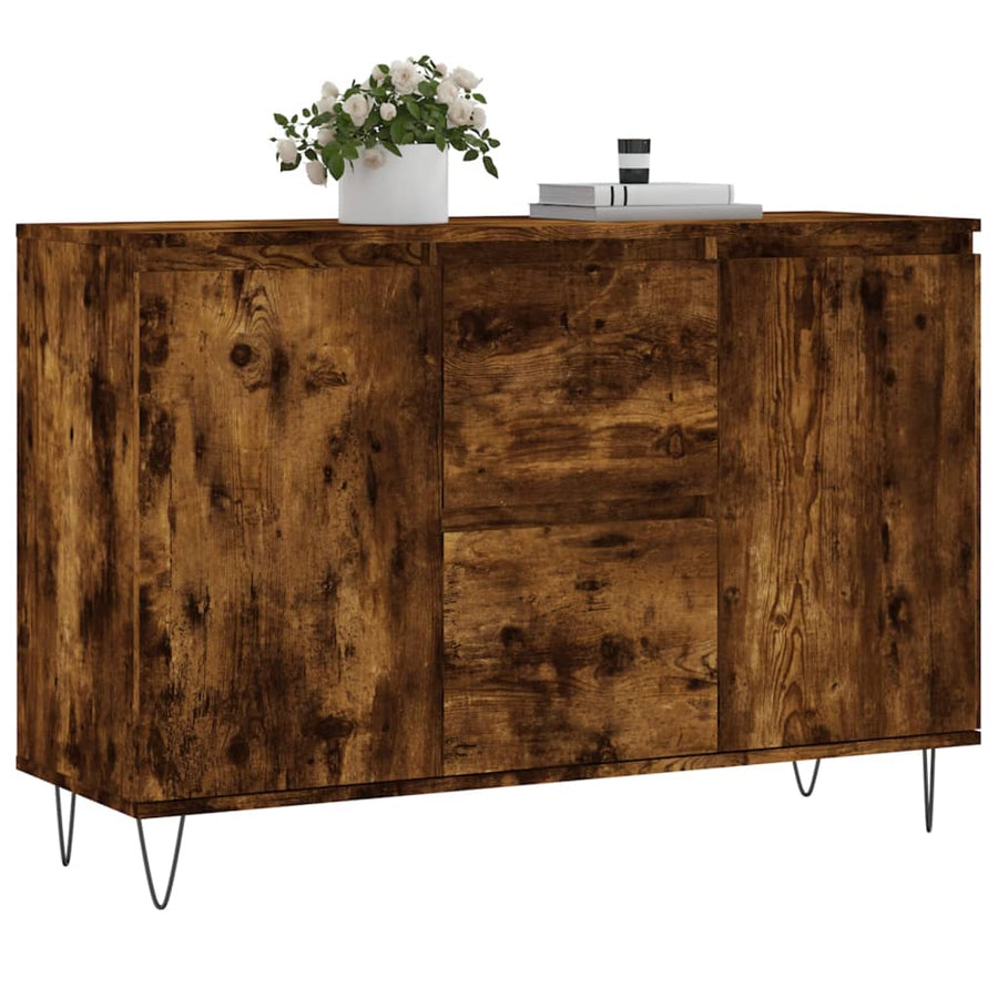 Dressoir 04X35X70 Cm Bewerkt Hout Kleurig Gerookt eiken