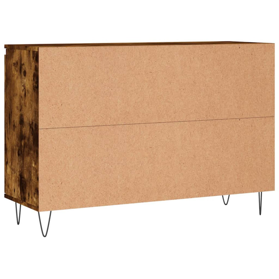 Dressoir 04X35X70 Cm Bewerkt Hout Kleurig Gerookt eiken
