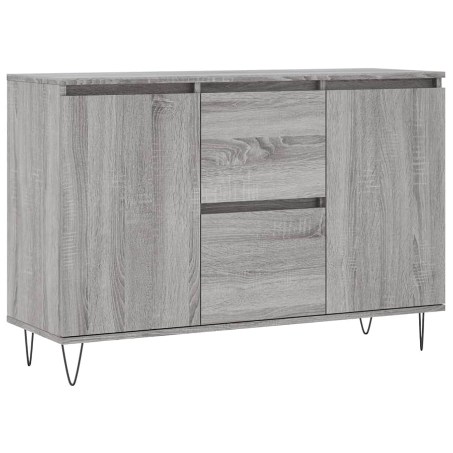 Dressoir 04X35X70 Cm Bewerkt Hout Eikenkleurig Grijs sonoma