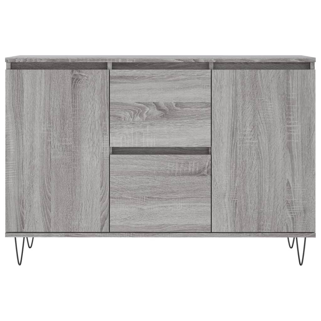 Dressoir 04X35X70 Cm Bewerkt Hout Eikenkleurig Grijs sonoma