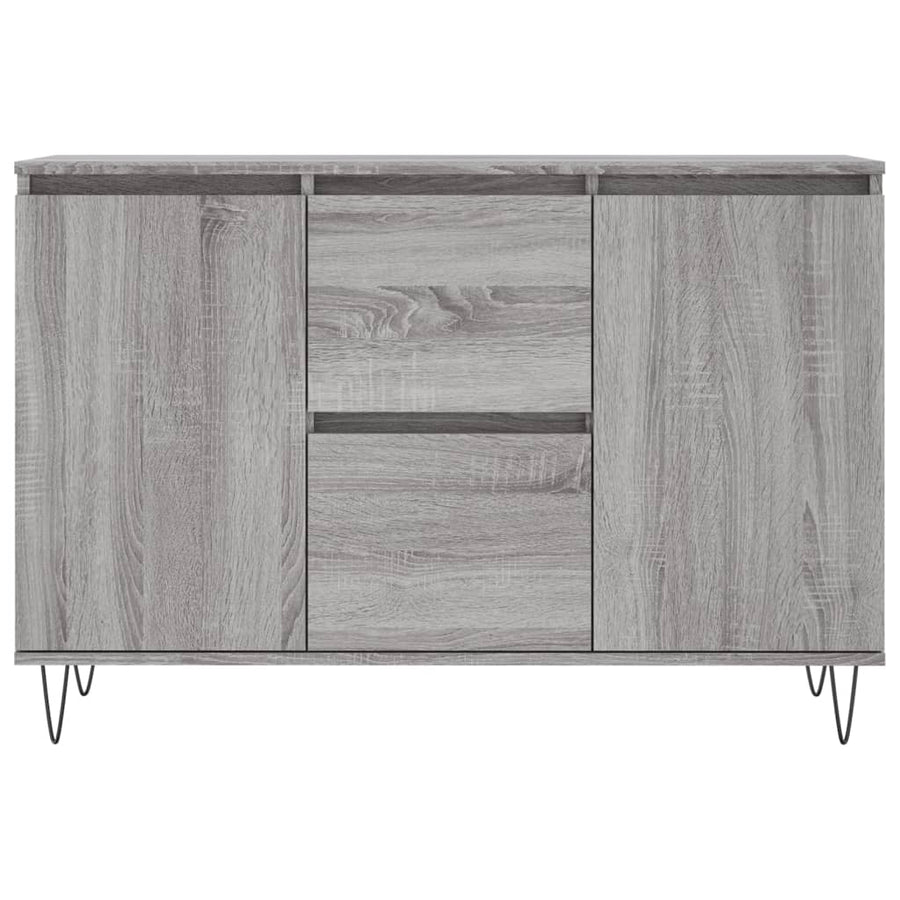 Dressoir 04X35X70 Cm Bewerkt Hout Eikenkleurig Grijs sonoma