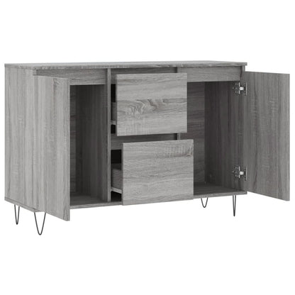 Dressoir 04X35X70 Cm Bewerkt Hout Eikenkleurig Grijs sonoma