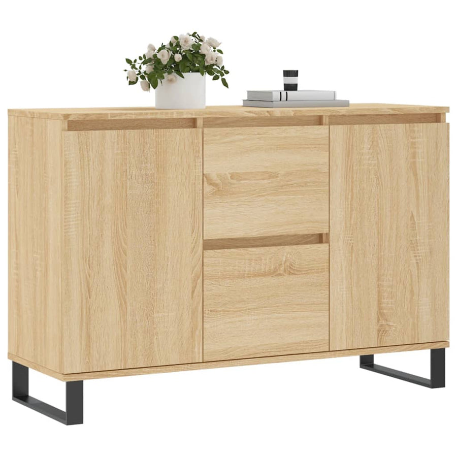 Dressoir 104X35X70 Cm Bewerkt Hout Sonoma Eikenkleurig