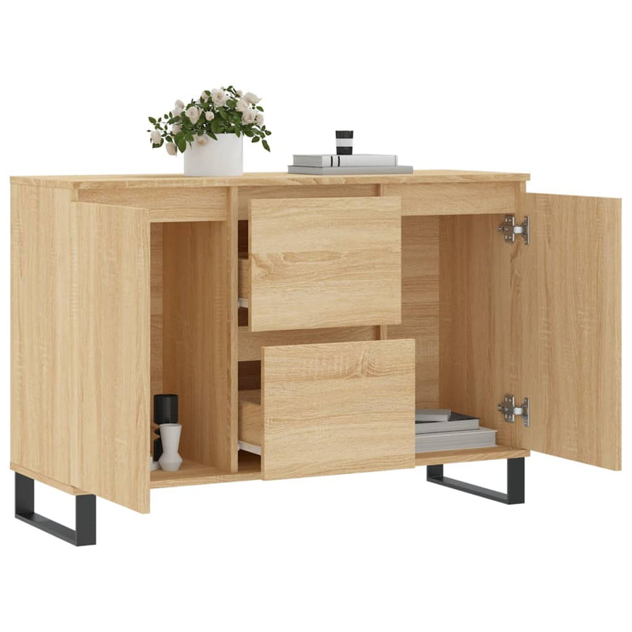 Dressoir 104X35X70 Cm Bewerkt Hout Sonoma Eikenkleurig