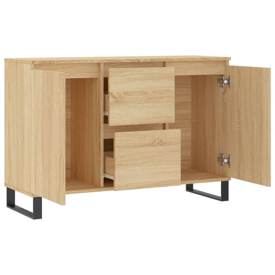 Dressoir 104X35X70 Cm Bewerkt Hout Sonoma Eikenkleurig