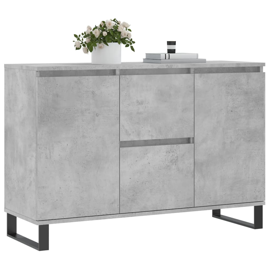 Dressoir 104X35X70 Cm Bewerkt Hout Betongrijs