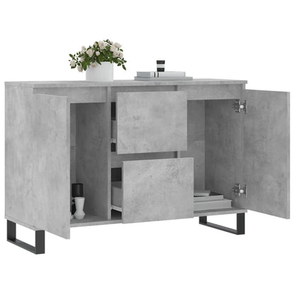 Dressoir 104X35X70 Cm Bewerkt Hout Betongrijs