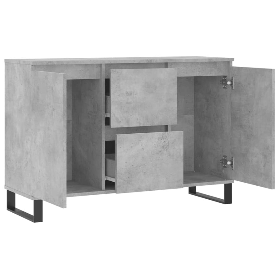 Dressoir 104X35X70 Cm Bewerkt Hout Betongrijs