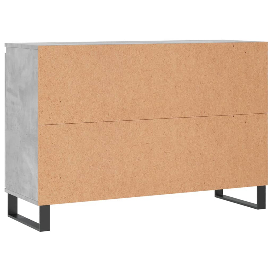 Dressoir 104X35X70 Cm Bewerkt Hout Betongrijs