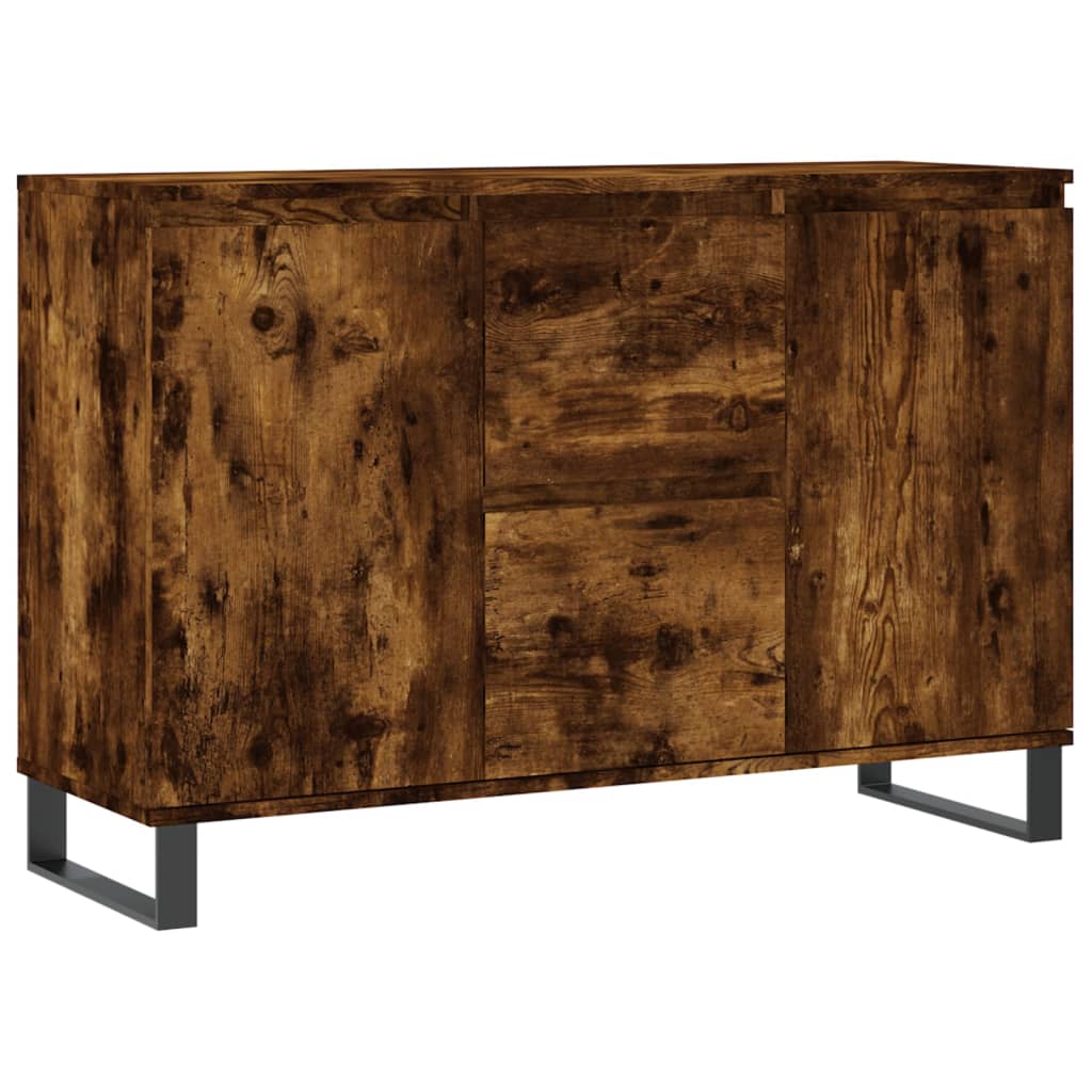 Dressoir 104X35X70 Cm Bewerkt Hout Gerookt Eikenkleurig
