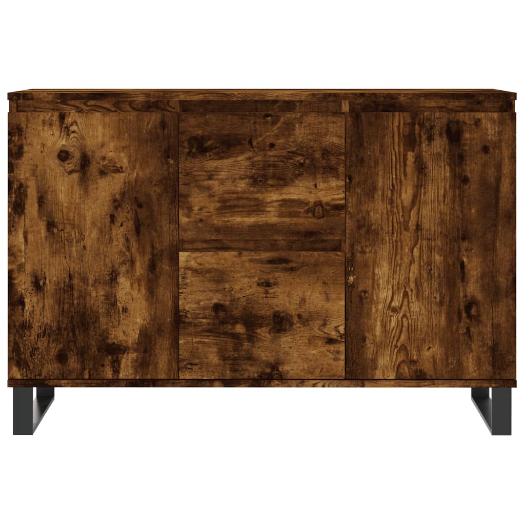 Dressoir 104X35X70 Cm Bewerkt Hout Gerookt Eikenkleurig