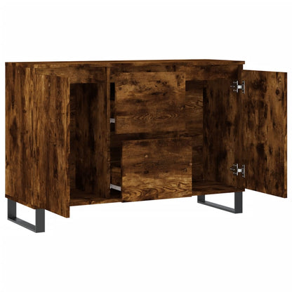 Dressoir 104X35X70 Cm Bewerkt Hout Gerookt Eikenkleurig
