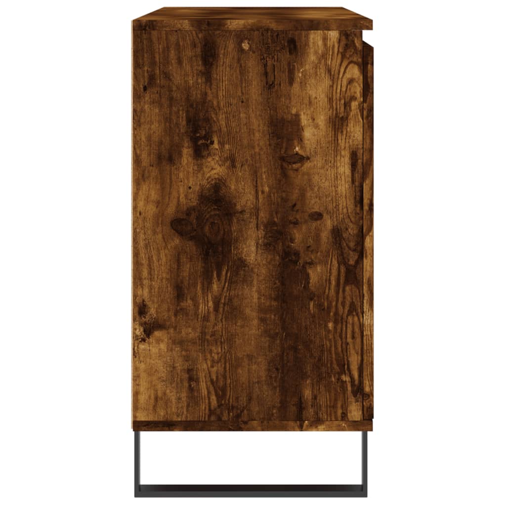 Dressoir 104X35X70 Cm Bewerkt Hout Gerookt Eikenkleurig