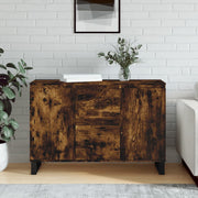 Dressoir 104x35x70 cm bewerkt hout gerookt eiken