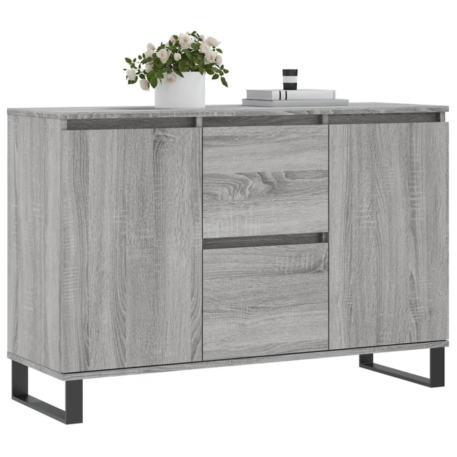 Dressoir 104X35X70 Cm Bewerkt Hout Grijs Sonoma Eikenkleurig