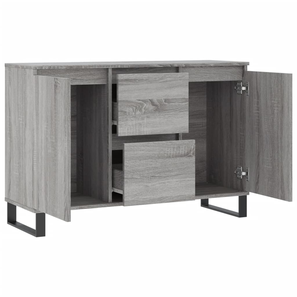 Dressoir 104X35X70 Cm Bewerkt Hout Grijs Sonoma Eikenkleurig