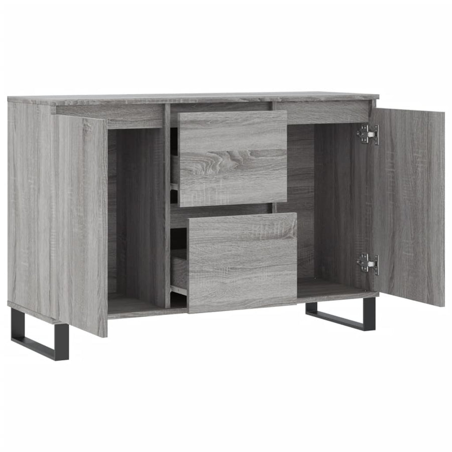 Dressoir 104X35X70 Cm Bewerkt Hout Grijs Sonoma Eikenkleurig