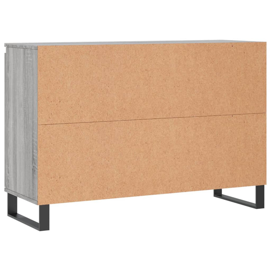 Dressoir 104X35X70 Cm Bewerkt Hout Grijs Sonoma Eikenkleurig