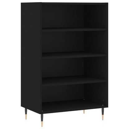 Hoge Kast 57X35X90 Cm Bewerkt Hout Zwart