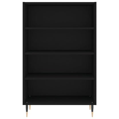 Hoge Kast 57X35X90 Cm Bewerkt Hout Zwart