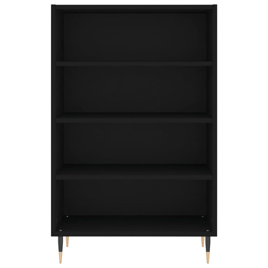 Hoge Kast 57X35X90 Cm Bewerkt Hout Zwart