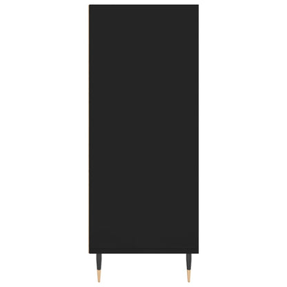 Hoge Kast 57X35X90 Cm Bewerkt Hout Zwart
