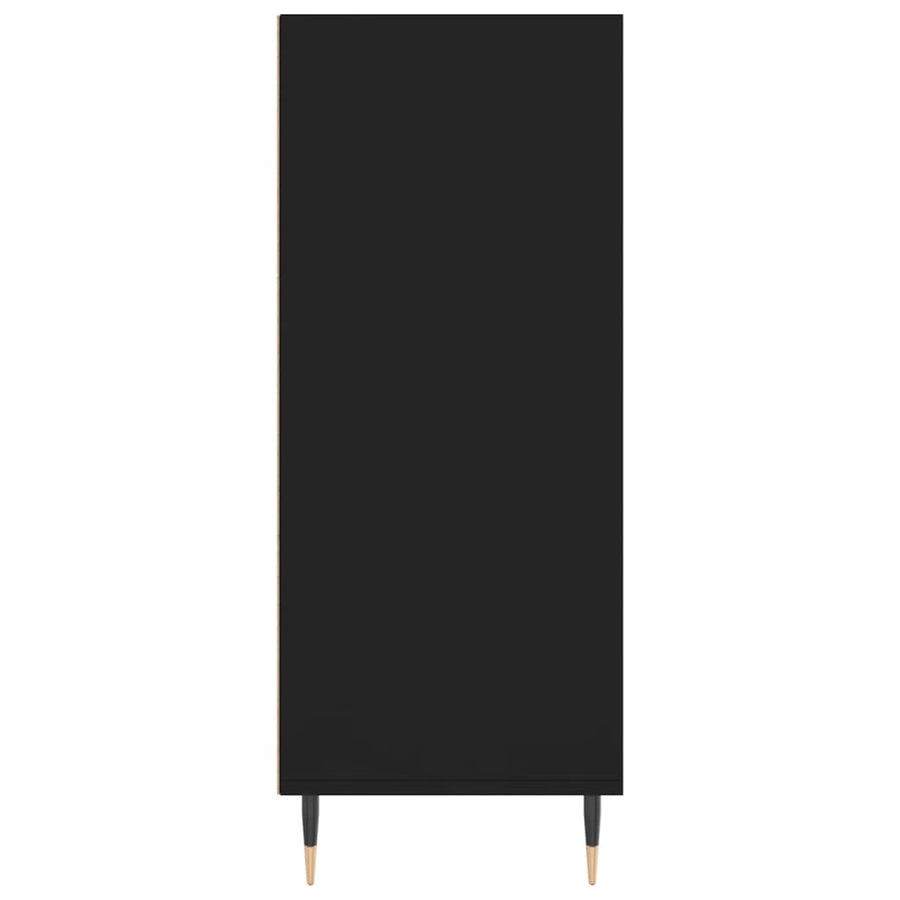 Hoge Kast 57X35X90 Cm Bewerkt Hout Zwart