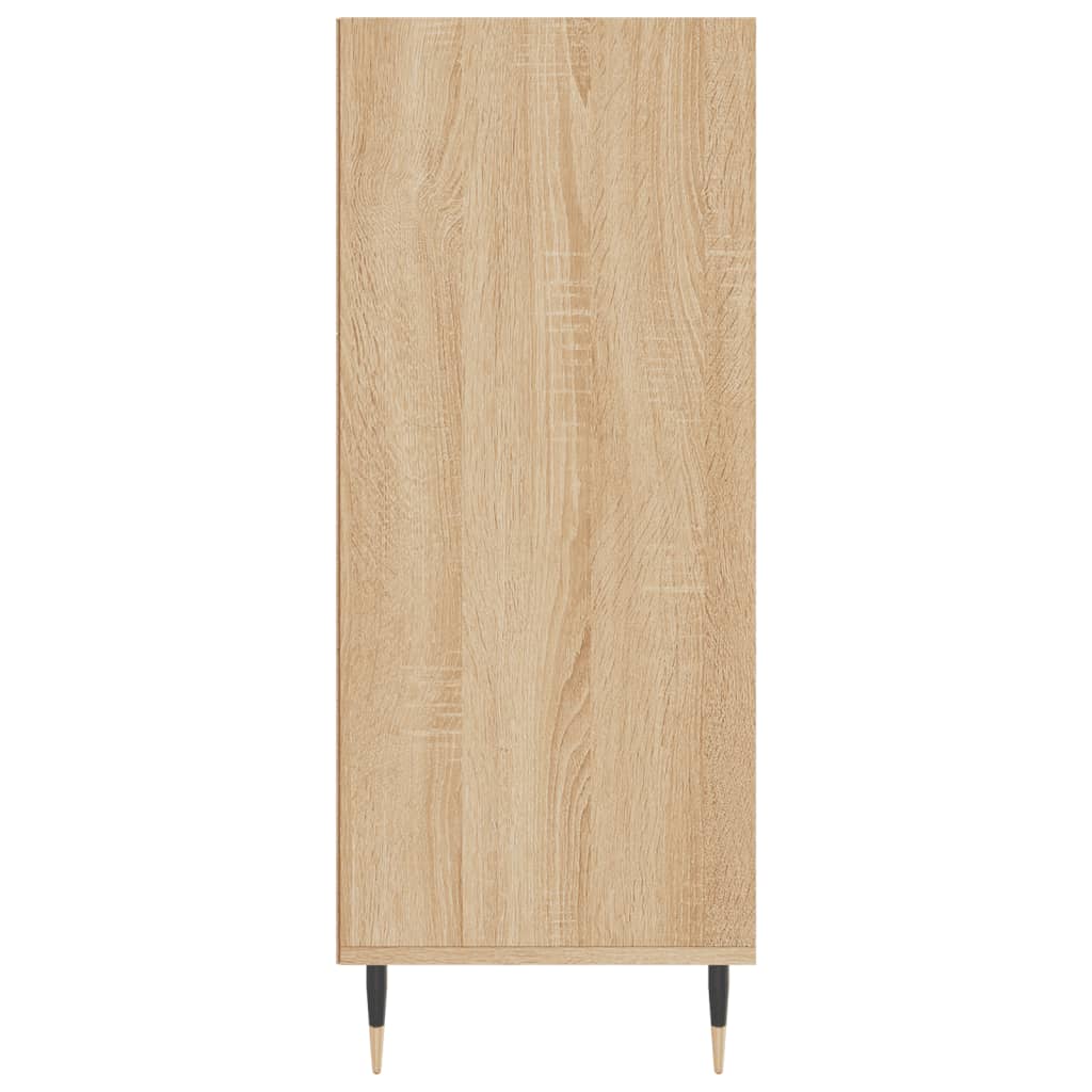 Hoge Kast 57X35X90 Cm Bewerkt Hout Sonoma Eikenkleurig