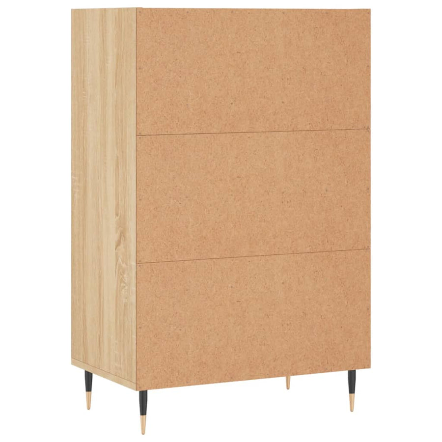 Hoge Kast 57X35X90 Cm Bewerkt Hout Sonoma Eikenkleurig
