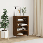 Hoge kast 57x35x90 cm bewerkt hout bruin