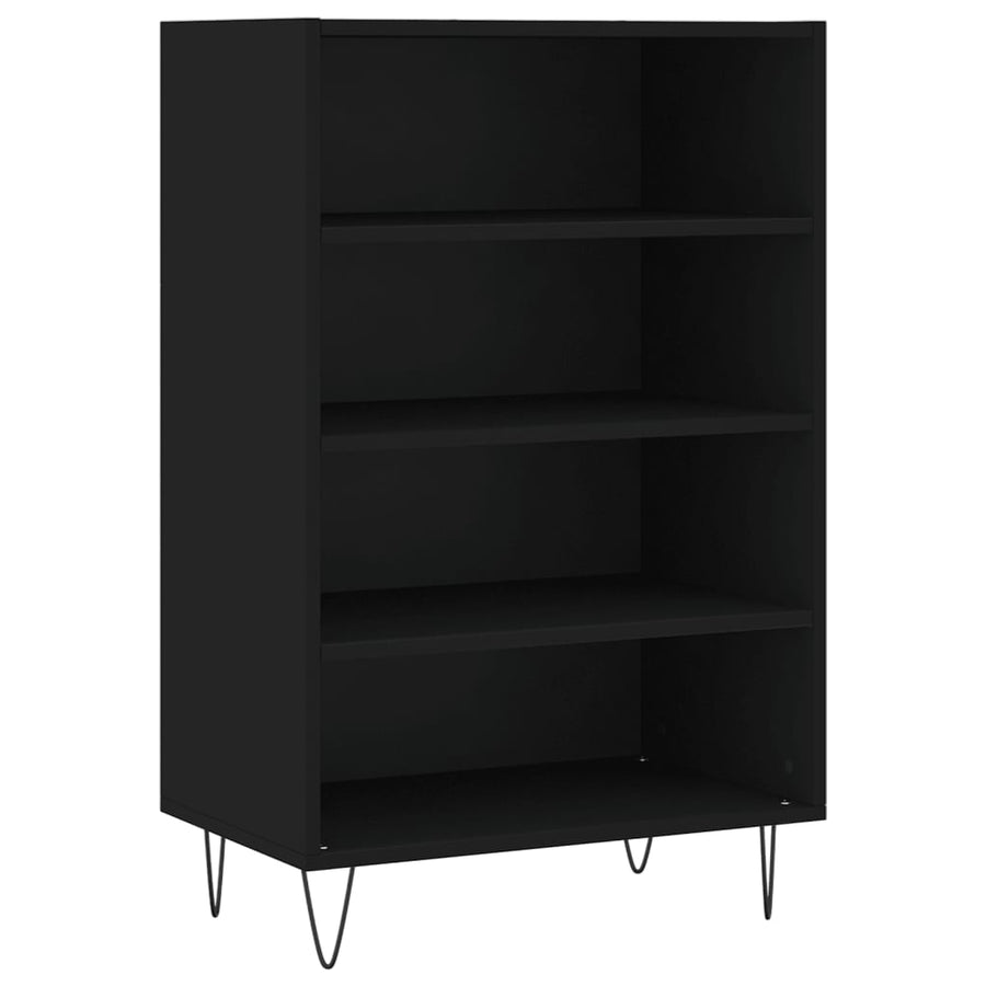 Hoge Kast 57X35X90 Cm Bewerkt Hout Zwart