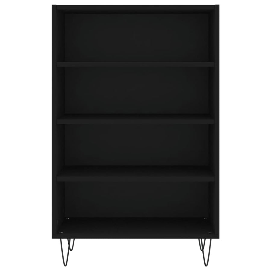 Hoge Kast 57X35X90 Cm Bewerkt Hout Zwart