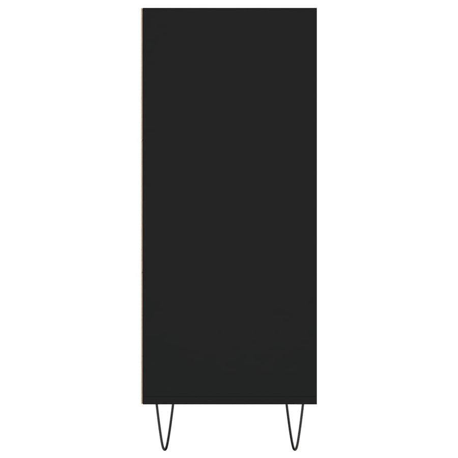 Hoge Kast 57X35X90 Cm Bewerkt Hout Zwart