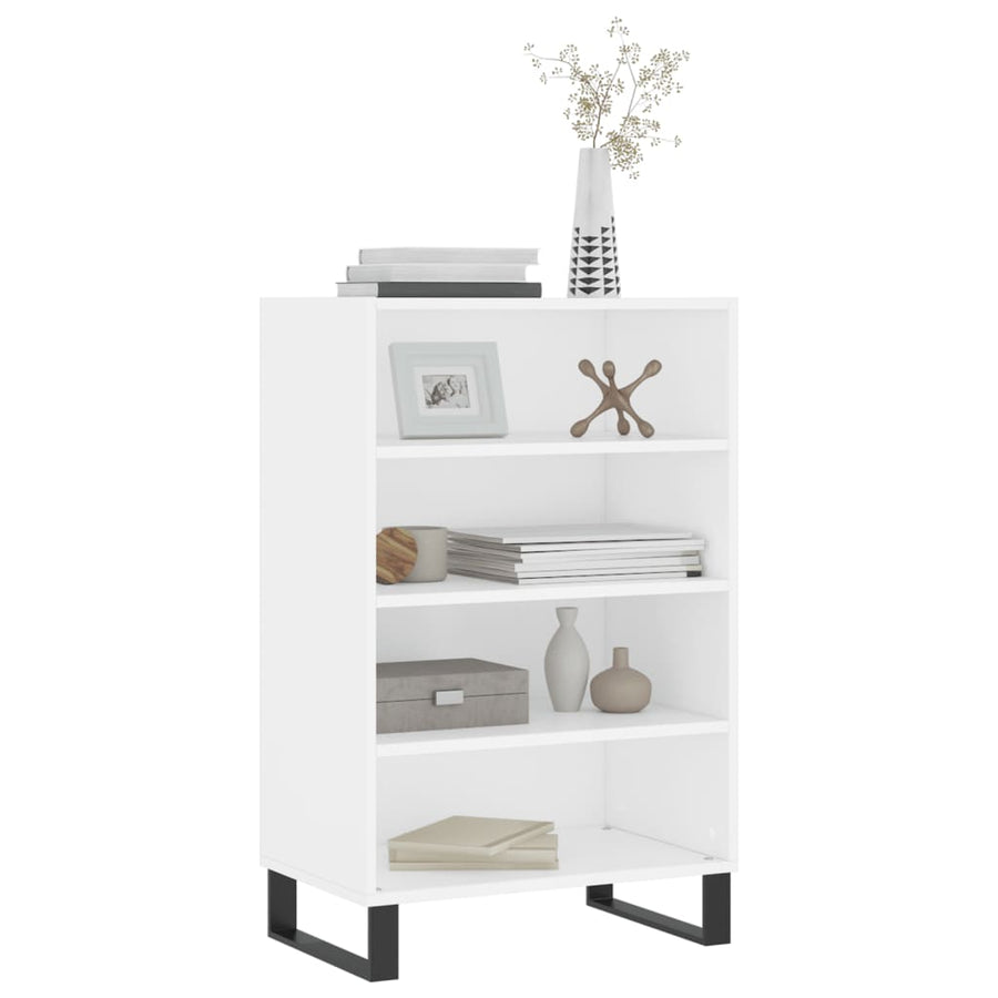 Hoge Kast 57X35X90 Cm Bewerkt Hout Wit