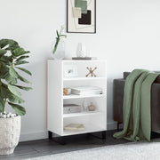 Tall cabinet 57x35x90 cm treated wood white
