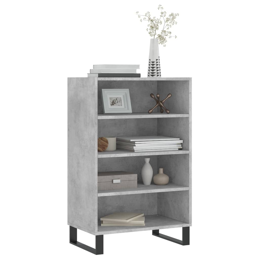 Hoge Kast 57X35X90 Cm Bewerkt Hout Betongrijs