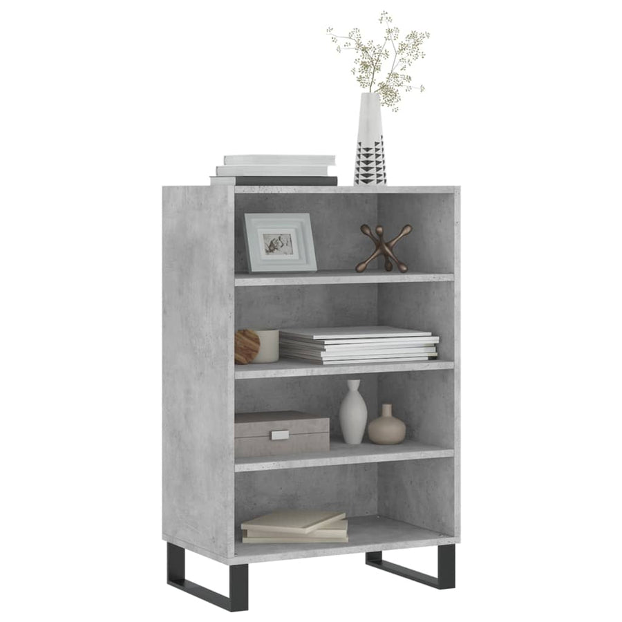 Hoge Kast 57X35X90 Cm Bewerkt Hout Betongrijs