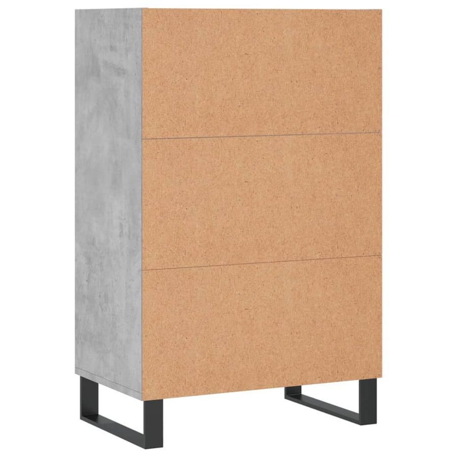Hoge Kast 57X35X90 Cm Bewerkt Hout Betongrijs