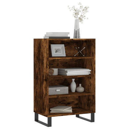 Hoge Kast 57X35X90 Cm Bewerkt Hout Gerookt Eikenkleurig