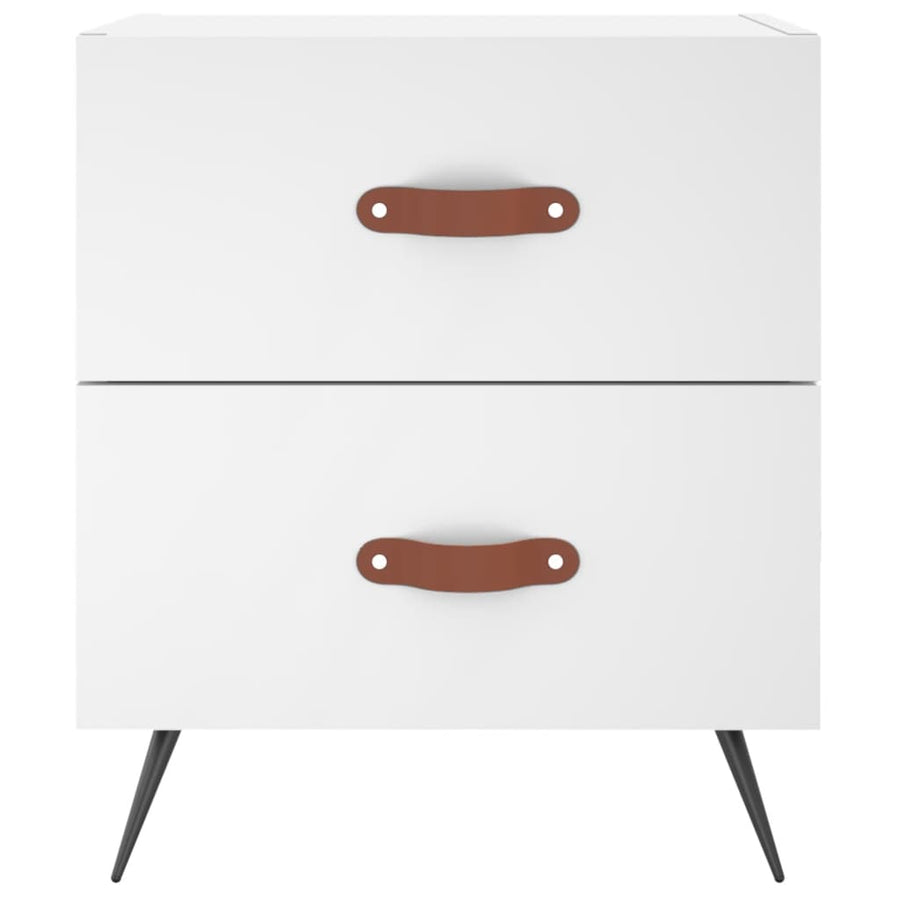 Nachtkastjes 2 St 40X35X47,5 Cm Bewerkt Hout Wit