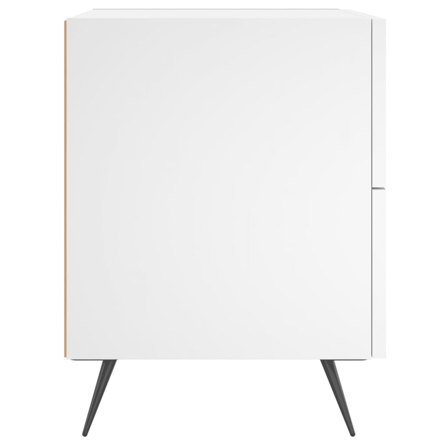 Nachtkastjes 2 St 40X35X47,5 Cm Bewerkt Hout Wit