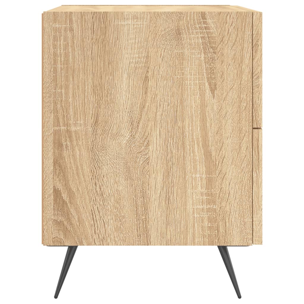 Nachtkastjes 2 St 40X35X47,5 Cm Bewerkt Hout Sonoma Eikenkleur