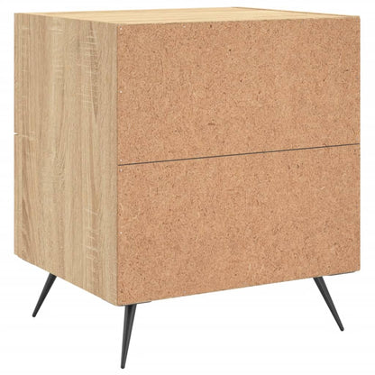 Nachtkastjes 2 St 40X35X47,5 Cm Bewerkt Hout Sonoma Eikenkleur