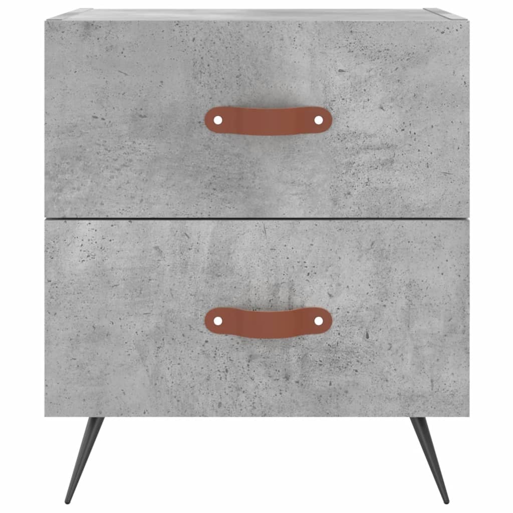 Nachtkastje 40X35X47,5 Cm Bewerkt Hout Betongrijs